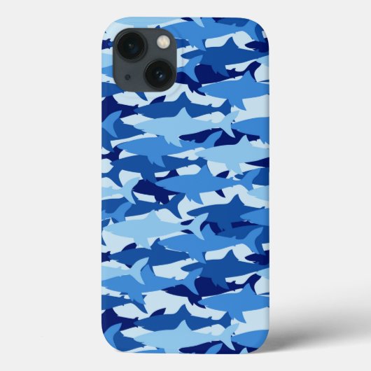 ブルーシャーク模様 Case-Mate iPhoneケース (裏面)