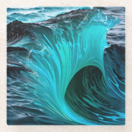 ブルーシャーク波「オラティブロン」 ガラスコースター