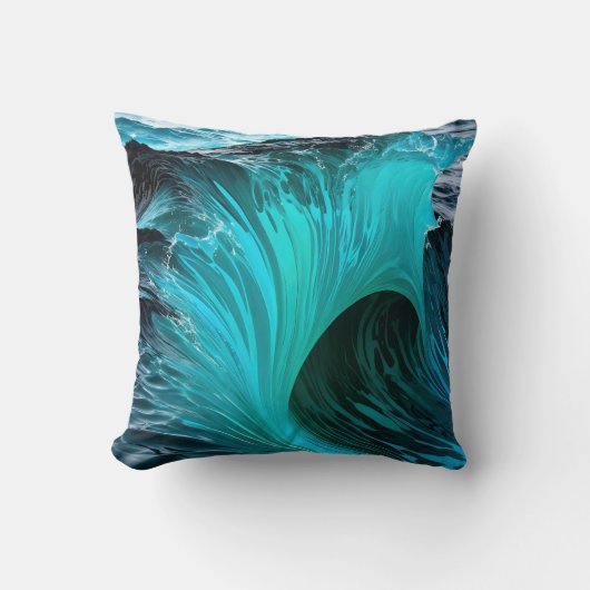 ブルーシャーク波「オラティブロン」 クッション (正面)