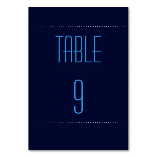 ブルーシャーク結婚のテーブルカード テーブルナンバー (正面)