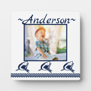 ブルーシャーク航海のネイビー写真フレーム フォトプラーク