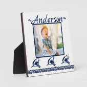 ブルーシャーク航海のネイビー写真フレーム フォトプラーク (正面)