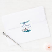 ブルーシャーク航海の誕生日お願いありがとう ラウンドシール (封筒)