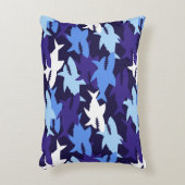 ブルーシャーク迷彩柄 アクセントクッション (正面(垂直))