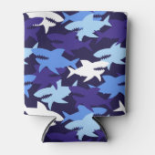 ブルーシャーク迷彩柄 缶クーラー (正面)