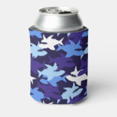 ブルーシャーク迷彩柄 缶クーラー (缶裏面)