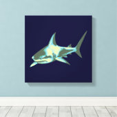 ブルーシャーク キャンバスプリント (インサイチュ (ウッドフロア))