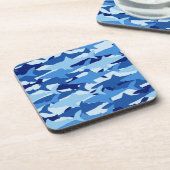 ブルーシャーク·パターン コースター (左側)