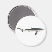 ブルーシャーク、ヴィンテージ水生海洋生物 マグネット (正面/裏面)
