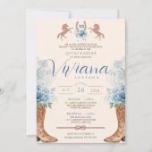 ブルーシャーロウェスタンバラキンセアニェラ 招待状 (正面)