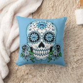 ブルーシュガースカル クッション (ブランケット)