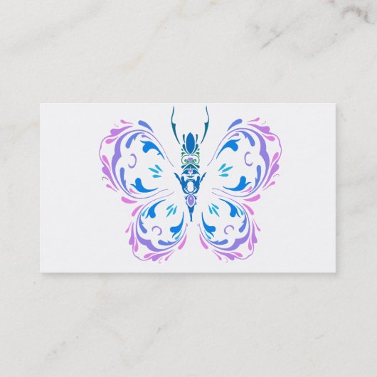 ブルーショップのバタフライ 名刺 (裏面)