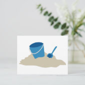 ブルーショベルとバケツ ポストカード (スタンド正面)