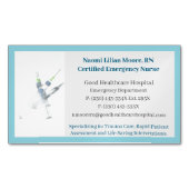 ブルーシリンジRN医療登録ナース マグネット名刺 (正面)