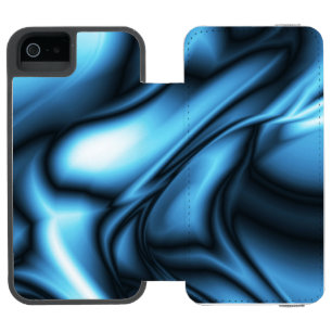 ブルーシルクの波 iPhone SE/5/5sウォレットケース
