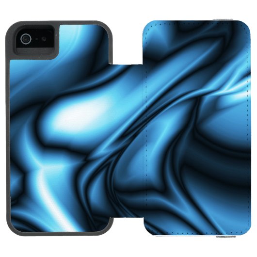 ブルーシルクの波 INCIPIO iPhoneウォレットケース (フォリオ Open)
