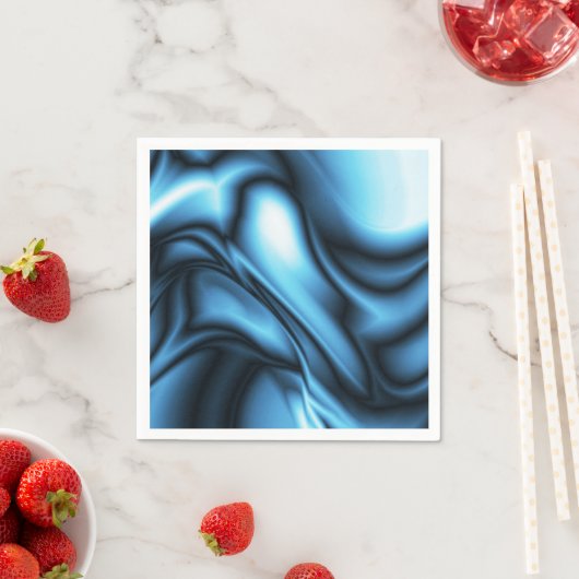 ブルーシルクウェーブ スタンダードカクテルナプキン (インサイチュ)