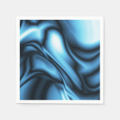 ブルーシルクウェーブ スタンダードカクテルナプキン (正面)