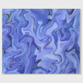 ブルーシルク抽象芸術 ラッピングペーパー (フラット)