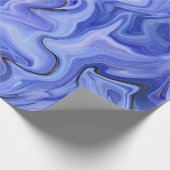 ブルーシルク抽象芸術 ラッピングペーパー (角)