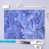 ブルーシルク抽象芸術 薄葉紙 (クラフト)