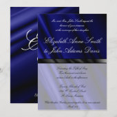 ブルーシルク2結婚式招待状 招待状 (正面/裏面)