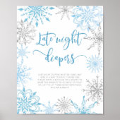 ブルーシルバーの雪おむつポスター ポスター (正面)