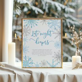 ブルーシルバーの雪おむつポスター ポスター