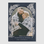 ブルーシルバーアメリーーチフォトホリディマグネット (正面)