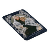 ブルーシルバーアーメリーチボタニカルフォトホリデー マグネット (右側)