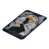 ブルーシルバーアーメリーチボタニカルフォトホリデー マグネット (左側)