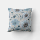 ブルーシルバーウォーターのカラーフローラスクリプト クッション (裏面)