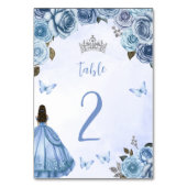 ブルーシルバーウォーターカラーフローラプリンセスキンセアニラ テーブルナンバー (裏面)