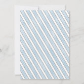 ブルーシルバーウッドランドオーネダーランドファースト誕生日 招待状 (裏面)