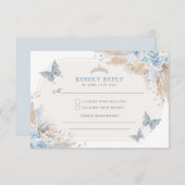 ブルーシルバーキンセアニェラミスカンス15アノスRSVP エンクロージャーカード (正面/裏面)