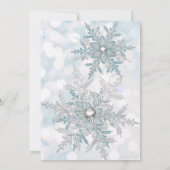 ブルーシルバークリスタルスノーフレーククリスマスパーティー2021 招待状 (裏面)