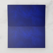 ブルーシルバークリスチャン結婚クロス プレイスカード (内部開封)