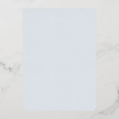 ブルーシルバークロスヴィンテージファーストコミュニオン 箔招待状 (裏面)