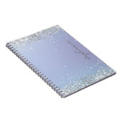 ブルーシルバーグリッターカスタム ノートブック (右側)