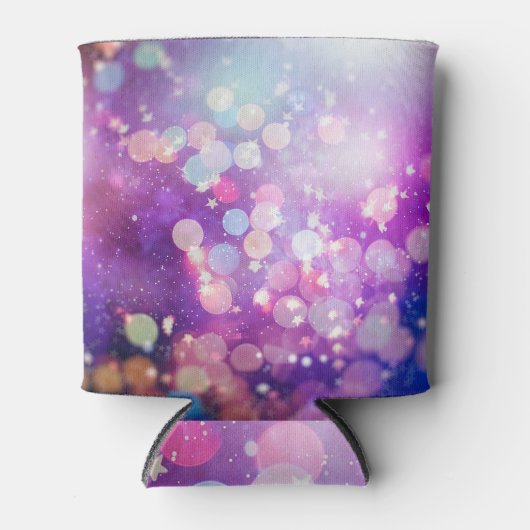 ブルーシルバーグリッターラぼやけイト 缶クーラー (正面)