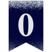 ブルーシルバーグリッター2023グラードパーティー バンティングフラッグ (第2の旗)