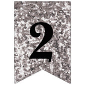 ブルーシルバーグリッター2023グラードパーティー バンティングフラッグ (第3の旗)