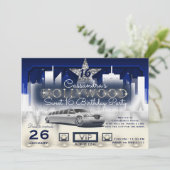 ブルーシルバーシティナイトライトリムハリウッドパーティー 招待状 (スタンド正面)