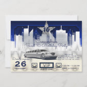 ブルーシルバーシティナイトライトリモバースデーパーティー 招待状 (正面)