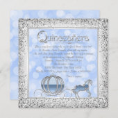 ブルーシルバーシンデレラプリンセスキンセアニェラ 招待状 (正面/裏面)