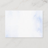 ブルーシルバースノーフレークベビーシャワーおむつラッフル エンクロージャーカード (裏面)