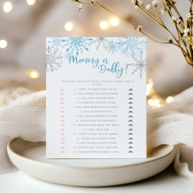 ブルーシルバースノーフレークママまたはパパのゲーム (クリエイターアップロード済み)