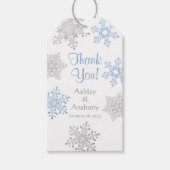ブルーシルバースノーフレーク冬ありがとう ギフトタグ (正面)