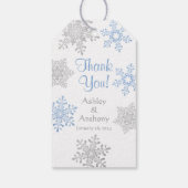 ブルーシルバースノーフレーク冬ありがとう ギフトタグ (裏面)