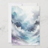 ブルーシルバースノーフレーク冬のベビーシャワーエレガント 招待状 (裏面)